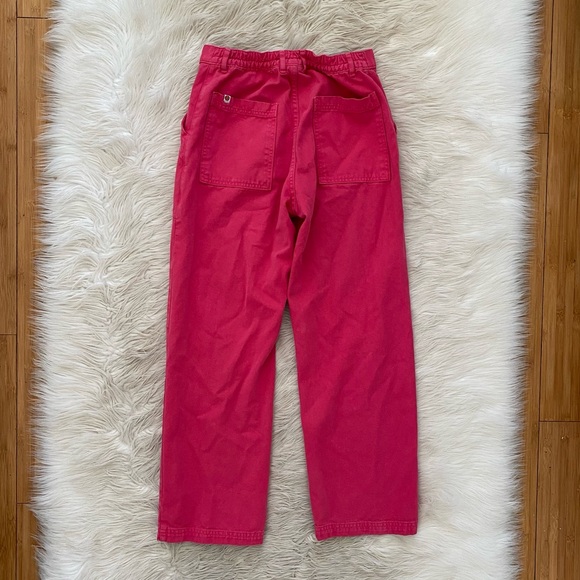 Big Bud Press Work Pants Hot Pink Cotton Twill Straight Leg High Waisted Utility - Picture 7 of 13